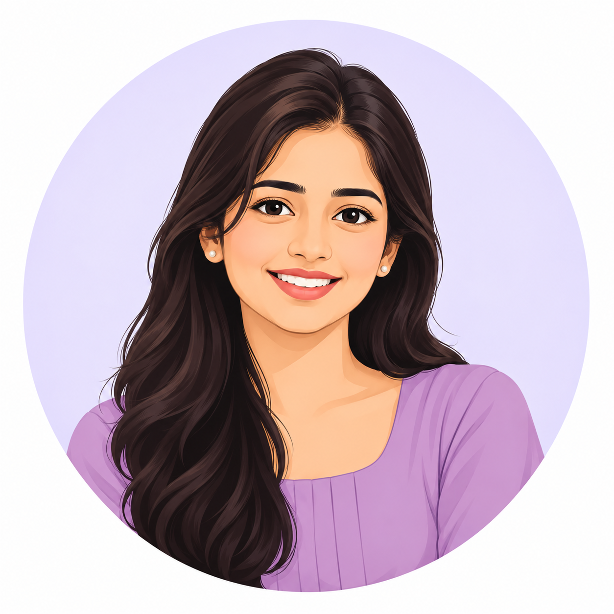 Friendly Lavender Portrait Avatar
